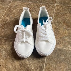 All white blowfish slip ons size 6.5